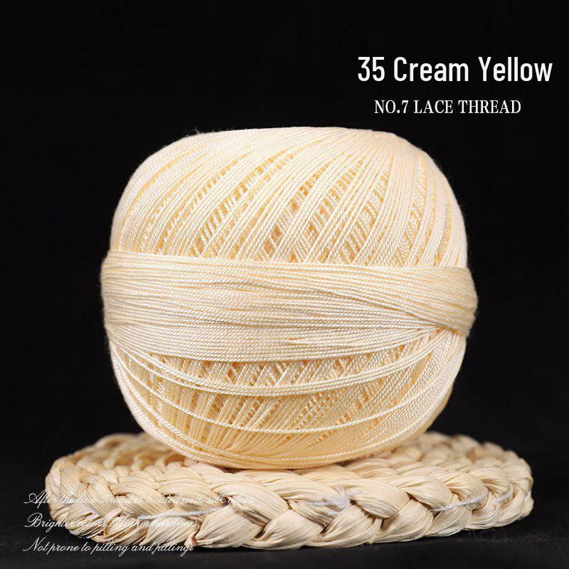 No. 7 Soft Silk Lace Yarn - Hand-Knitted, Strong Twist for Summer and Short Sleeves