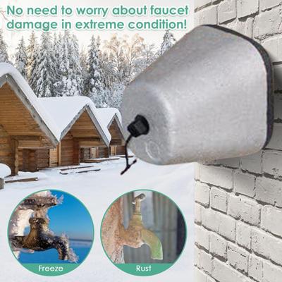 2Pcs/4Pcs Winter Faucet Covers Easy Install Thermal Insulation Anti-Freezing Faucet Covers Outdoor Accessories