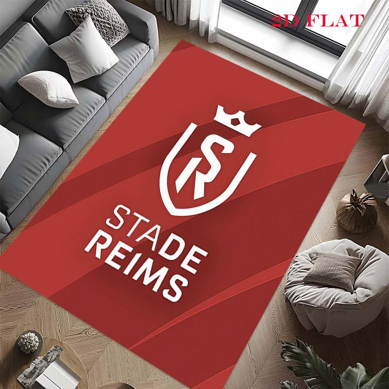 Stade de Reims poster Carpet Rug for Living Room Bedroom Home Sofa Decoration,Kids play Nonslip Floor Mat