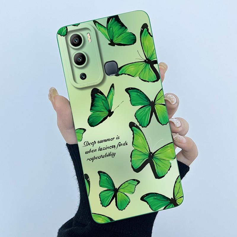 Case for Infinix Hot 12i Hot 12 Play Back Cover Butterfly Flower Soft Silicone Cases for Infinix Hot12i 12Play Hot12 Phone Funda