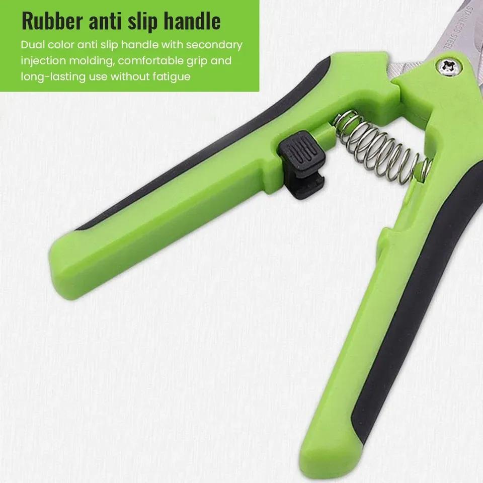 Garden Stainless Steel Flower Scissors Pruning Fruit Pruning Grape Pruning Straight Head Gardening Scissors Pruning Flowers