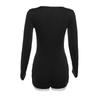 New Fashion Long Sleeve Slim Fit Sexy Jumpsuit Women Square Collar Solid Elegant Street Y2K Jumpsuits Women Rompers Casual High Waist Bodysuits 25749