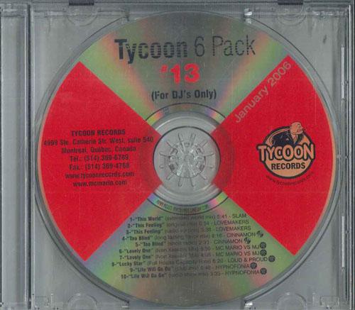 CD РАЗЛИЧНЫЕ Tycoon 6 дисков 13 января 2006 НЕТ TYCOON 2006 Канада Танцевальная Электроника Б/У
