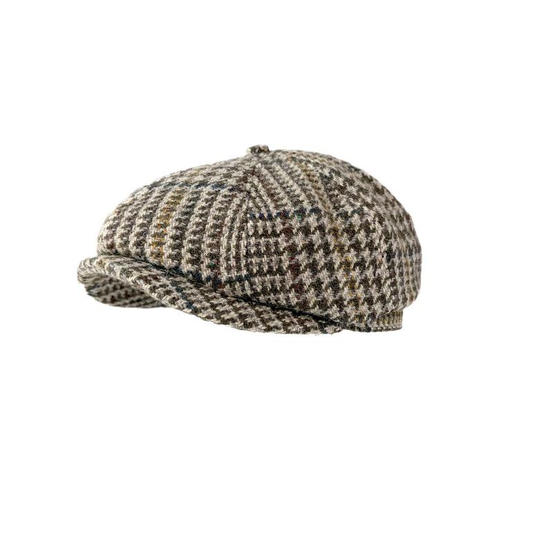 25 Early Autumn New Beret Female British Painter Hat Male Casual Plaid Retro Forward Hat Tide
