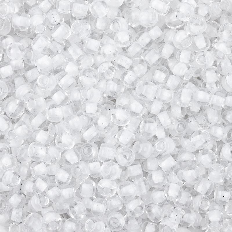 4mm Transparent Dyed Core Glass Seed Beads for DIY Bracelets, 450g Bag