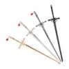 [BESTOYARD] U-Shaped Hairpin, Simple Metal Sword Shape Long Hair Stick, Single Prong Hairpin, Dragonfly Bead Red Hairpin, Everyday Use, Simple
