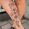Donkere Persoonlijkheid Tattoo Sticker Waterdicht Vrouwelijk Duurzaam Eenvoudige Bloemen Tattoo Sticker Kerstmis
