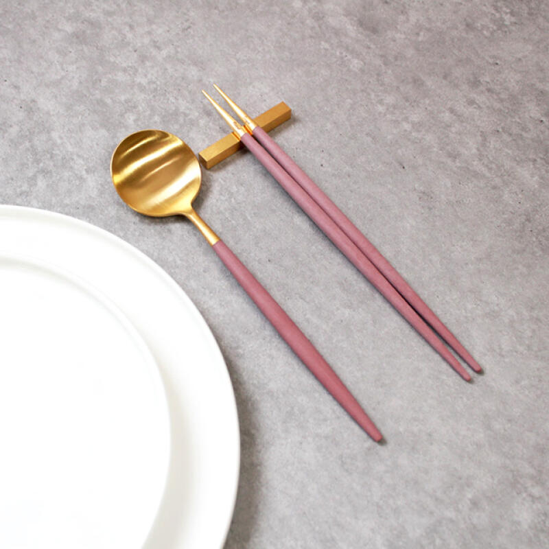 Goa Ethnic Pink Gold Dinner Spoon