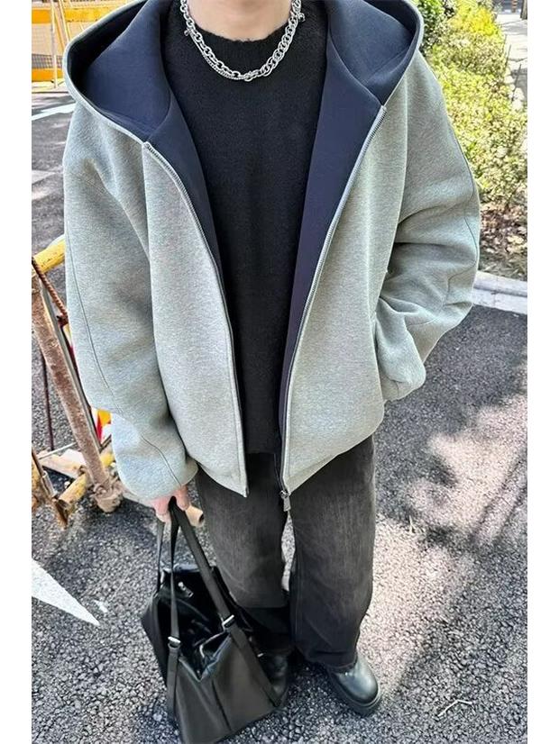 Unisex Heavyweight Trendy 2025 Hoodie – Autumn Corridor Style High Street Casual Sweatshirt