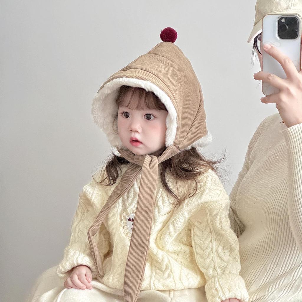 Entegre Peluş Boyunluk ve Kulak Korumalı Unisex Çocuk Kışlık Peluş Şapka