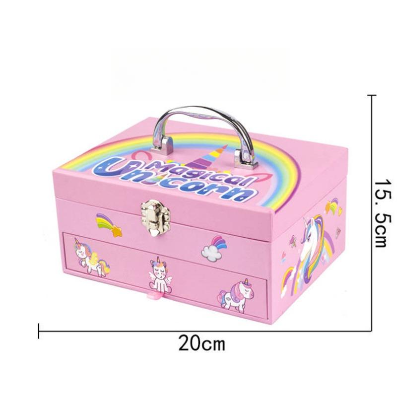 Reusable Princess Pretend Cosmetic Kit Nontoxic Vanity Playset with Washable Makeup Toys Imaginative Gift Set for Girls