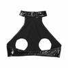 Sexy Women Wet Look Leather Cupless Cage Bra Top Sleeveless Halter Neck Backless Open Bust Crop Tank Tops Lingerie