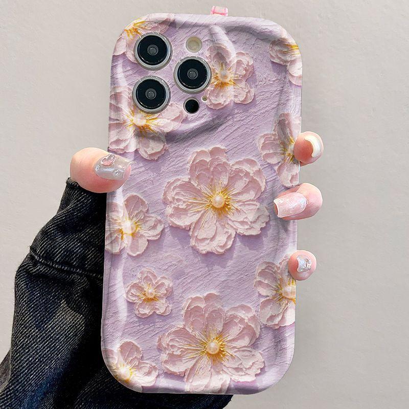 Art Flowers With Heart Chain Case For Redmi 15 15C Note 14 4G 13 12 PRO 5G Plus 10 8 11S 13C 14C 12C 12 13 A5 A3 10C Cover