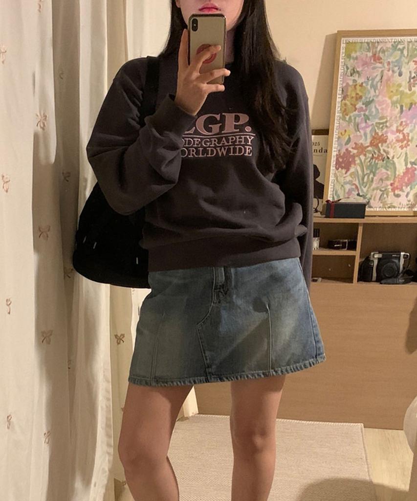 CGP (Women) Square Logo Sweatshirt_Charcoal