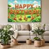 Cute Animals Birthday Decor Animal Theme Banner Photo Prop for Family Gathering Holiday Celebration Outdoor Celebration