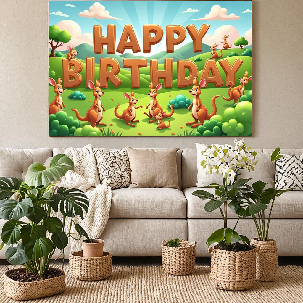 Cute Animals Birthday Decor Animal Theme Banner Photo Prop for Family Gathering Holiday Celebration Outdoor Celebration