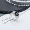 Punk Style Billiard Number Black 8 Opening Adjustable Rings Metal Alloy Rings Fashion Hip Hop Rock Jewelry For Women And Men