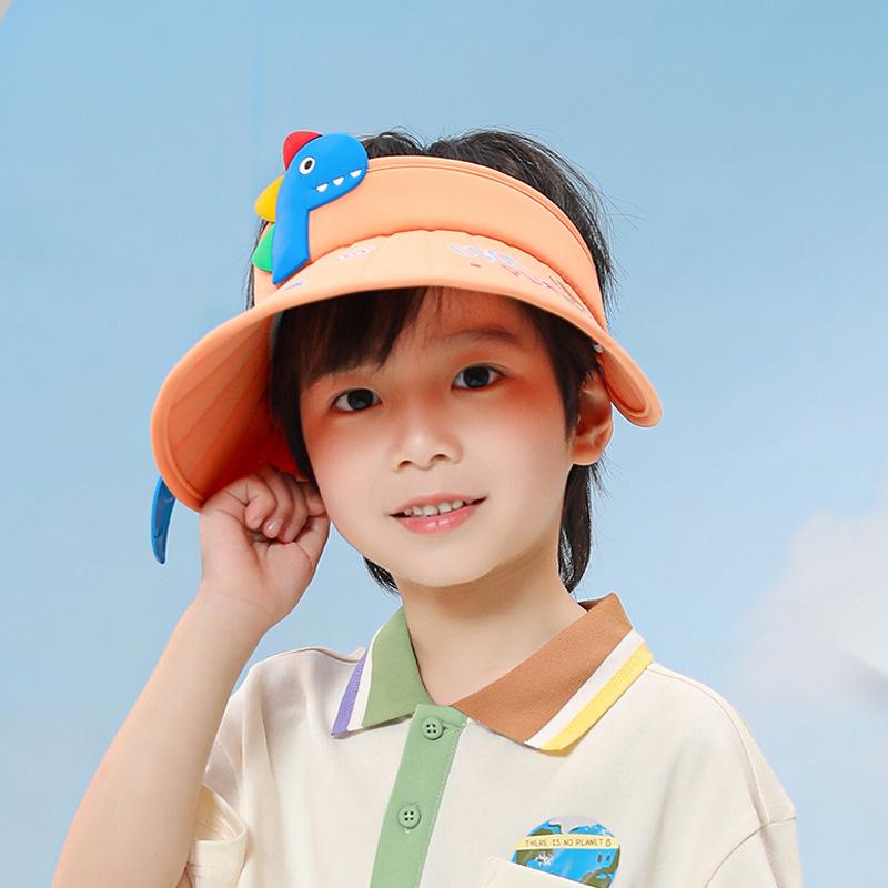 1111 summer children's hats male and female babies outdoor sunshade sunscreen hat cartoon cute big brim empty top sun hat