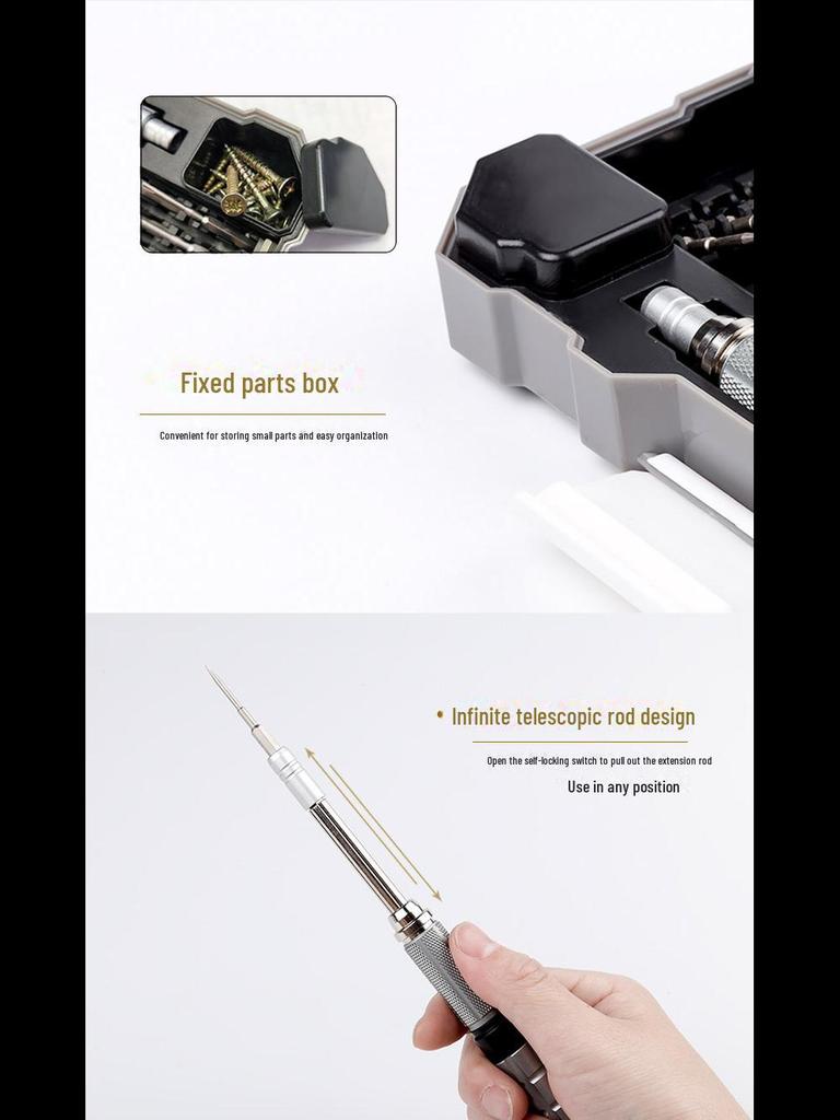 Nanqi 23-in-1 Multi-Purpose S2 Steel Screwdriver Set for Electronic Repairs