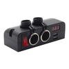 12/24v 3-in-1 Car Charger Usb Charger Voltmeter Cigarette Lighter Female Socket With Indicator Light Modified Parts