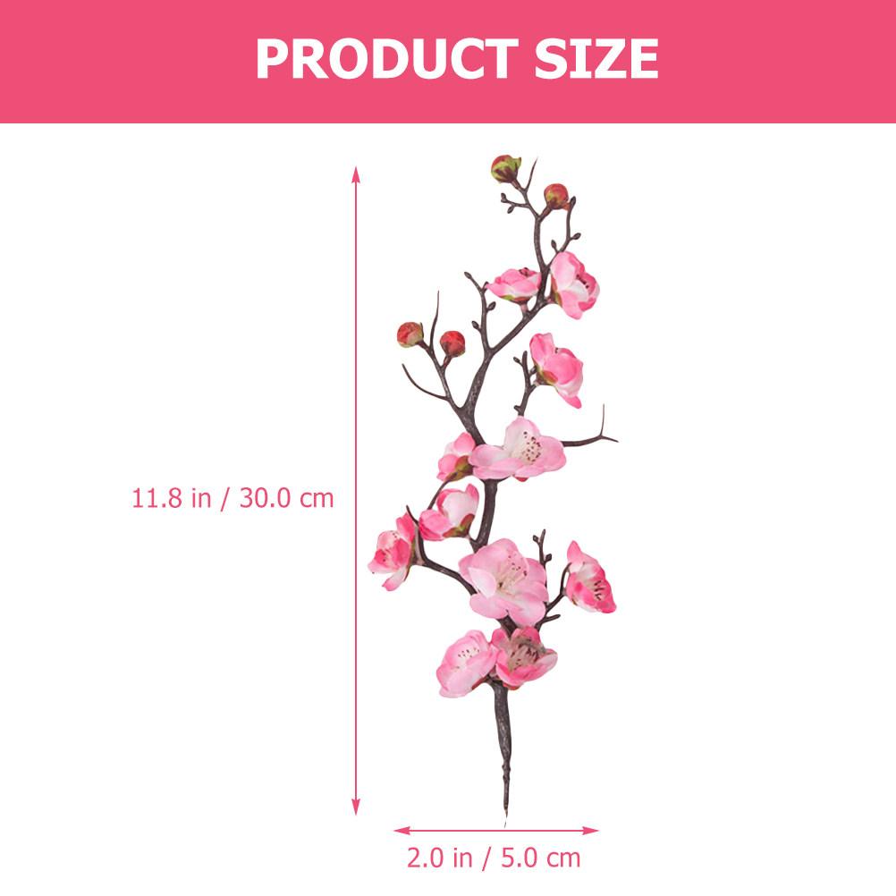 6Pcs Plum Blossom Branch Cake Picks Cupcake Toppers Birthday Wedding Baby Shower Holiday Party Dessert Decoration