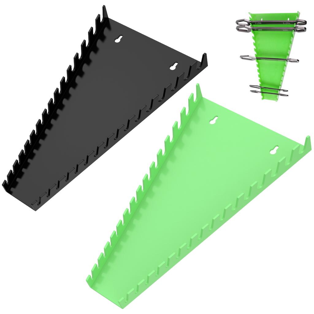 2Pcs Wrench Organizer Wrench Storage Rack Plastic Spanner Tools Holder Standard Spanner Wrench Storage Tools Garage Wrenches