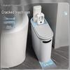 Japanese Oval Flip-Top Bathroom Trash Can & Storage Basket