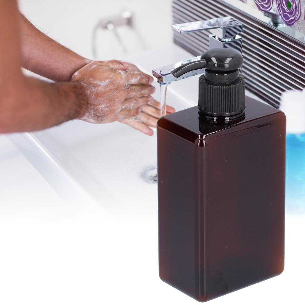 3Pcs Amber Brown Pump Bottle Leakproof Pump Head Travel Bottle Portable Lotion Container Face Wash