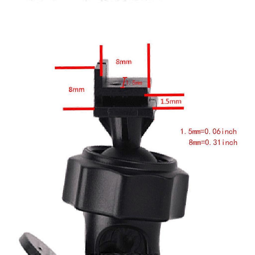 Car Suction Cup For Cam Holder Vehicle Video Recorder On Windshield Dash Board Mount with 5 Types Adapter 360 Degre A Black