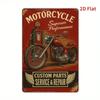 Placca di Latta Vintage Garage Moto Decorazione Murale Retrò 8x12 Pollici Metallo Rustico Man Cave