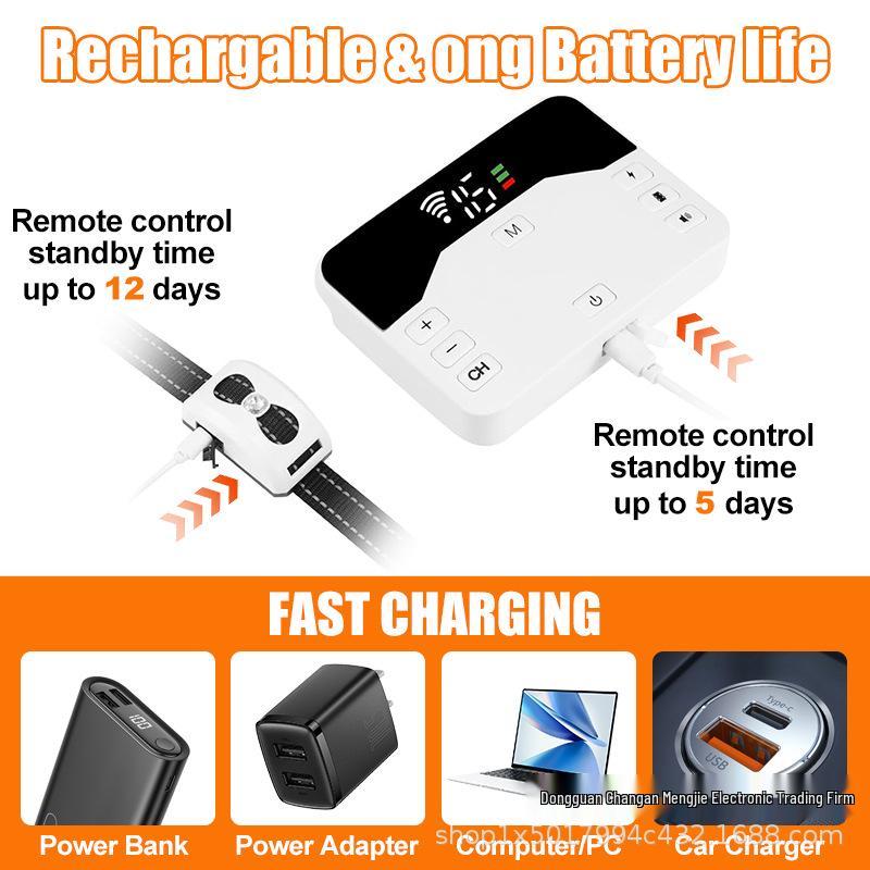 Waterproof Rechargeable Dog Training & Bark Control Collar with Remote