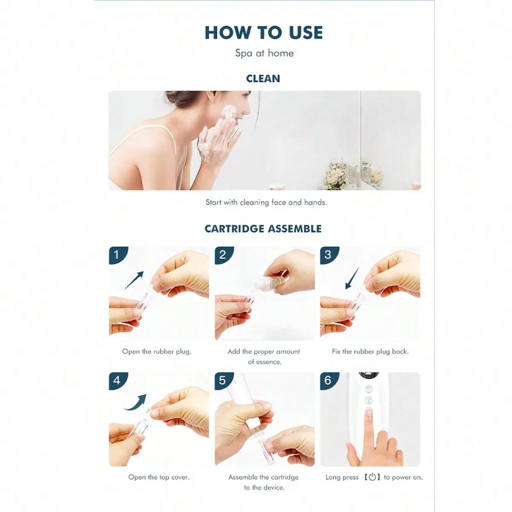 Hot And Cold Multi-Functional Beauty Instrument, Adjustable Gear Skin Tools, Home Portable Skin Care Instrument