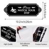 Please Watch Your Step Sign, Self-Adhesive Waterproof Vinyl Mind Your Step Sticker, Safety Sign for Home/House, Business, Restaurants and Offices