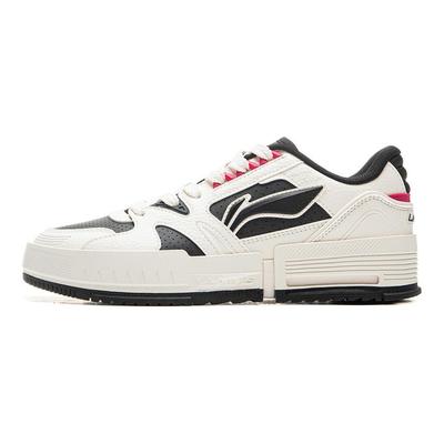 Li Ning Rahat Çok Yönlü Kalın Taban Boy Yükselten Kaymaz Şok Emici Aşınmaya Dayanıklı Düşük Bilekli Kaykay Ayakkabıları Kadın spor ayakkabı AGCU368-2