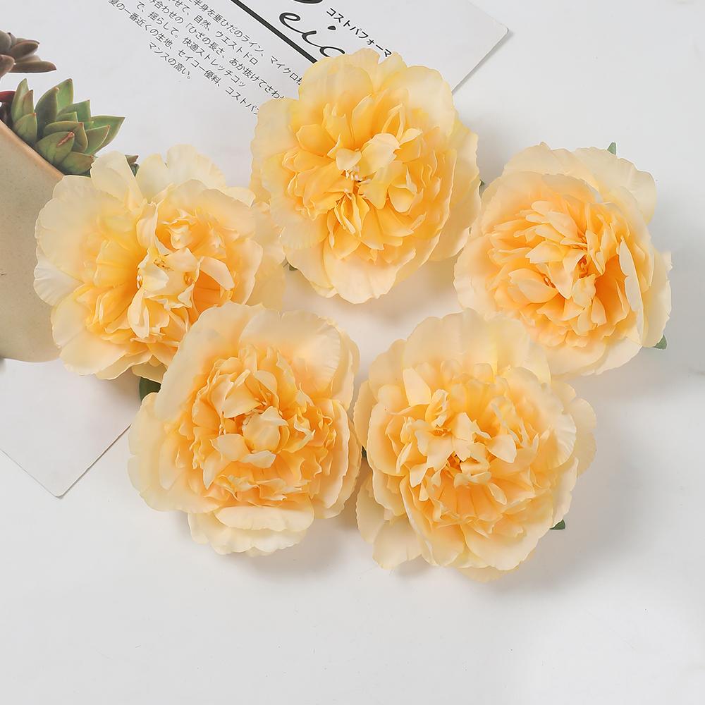 2/5 Stück 11CM Pfingstrosen Kunstblumen Kopf Seidenrosenblüten Für Hochzeit Zuhause Zimmer Dekoration Künstliche Blume DIY Kranz Zubehör