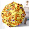 1pc CatDog Automatic Open/Close Folding Umbrella, Windproof 8-Ribs Construction, Lightweight Travel Umbrella for Women/Men 08