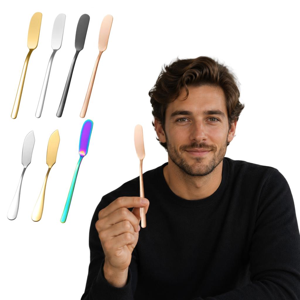 Stainless Steel Baking Spatula Butter Knife with Ergonomic Handle for Spreading and Scraping in Kitchen and Baking Tasks