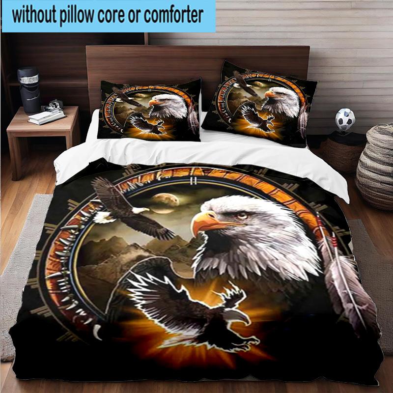 American Freedom Spirit 3pcs Bedding,Including 1pc Duvet Cover And 2pcs Pillowcases Perfect for Christmas,Ideal for Bedroom, Dormitory