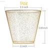 50pcs/set 270ml Disposable Plastic Cups Glitter Whiskey Juice Mousse  Cup Champagne Glass For Party