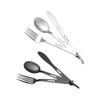 Stainless Steel Tableware Ultralight Outdoor Portable Knife Fork Spoon Cutlery Camping Equipment Hiking Travel Flatware Set