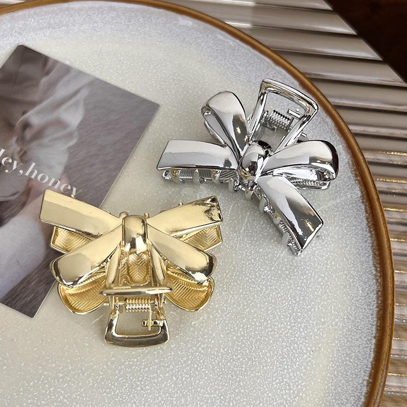 UXSL New Women Simple Metal Bow Hair Claws Vintage Sweet Hair Clips Shark Clip Female Fashion Hairpin Barrettes Hair Accessories