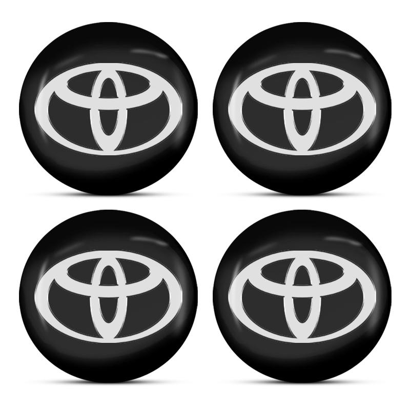 4pcs Car Wheel Center Hub Sticker 56mm Emblem Decal Wheel Sticker for Toyota C-hr Prado Rav4 Yaris Hilux Prius Avensis Corolla Camry