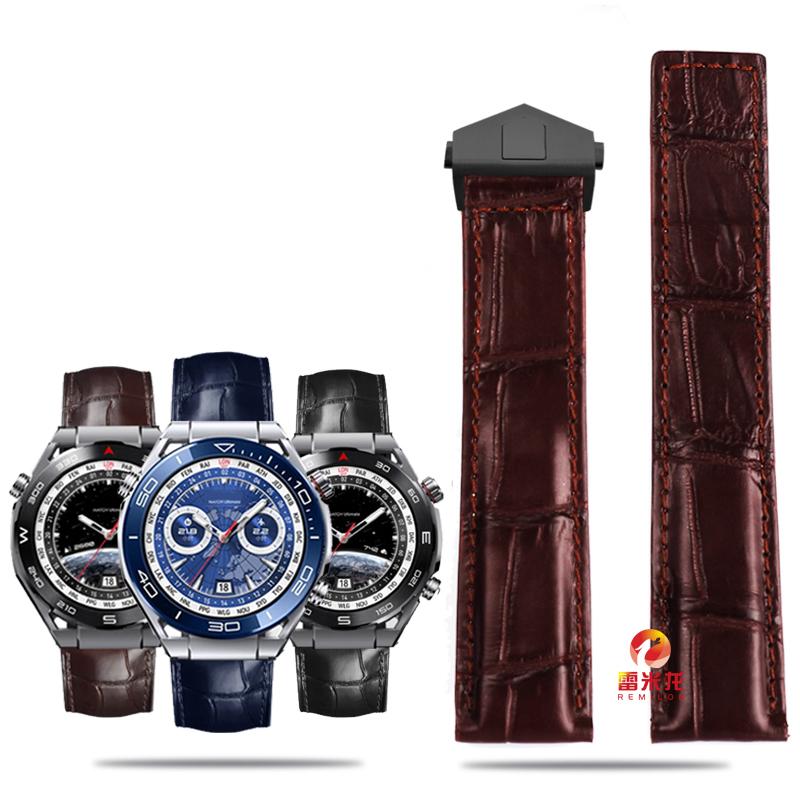 

Для часов Huawei watch GT3 Honor Smart Strap из кожи крокодила высшего качества, повседневный бизнес, браслет TAG HEUER, синий, черный, 22 мм 22mm