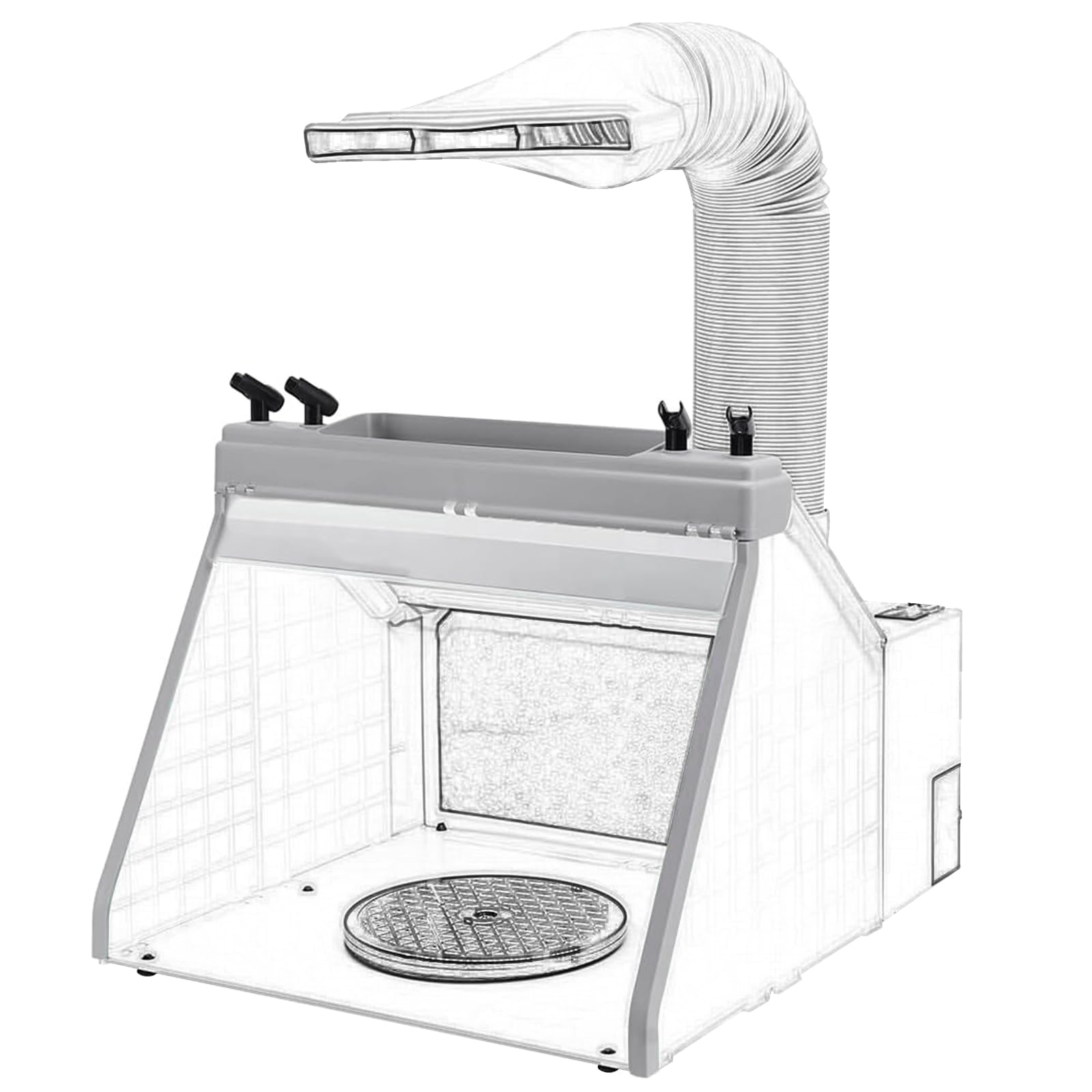 

Ausuc Paint Booth Shelf Set with Airbrush Holder, Storage Tray, and Tool Storage