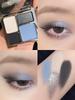 2026 New Four-Color Eyeshadow Palette Matte Pearlescent Fine Shimmer European and American Punk High-End Style Small Smoky Makeup Dark Gray Blue