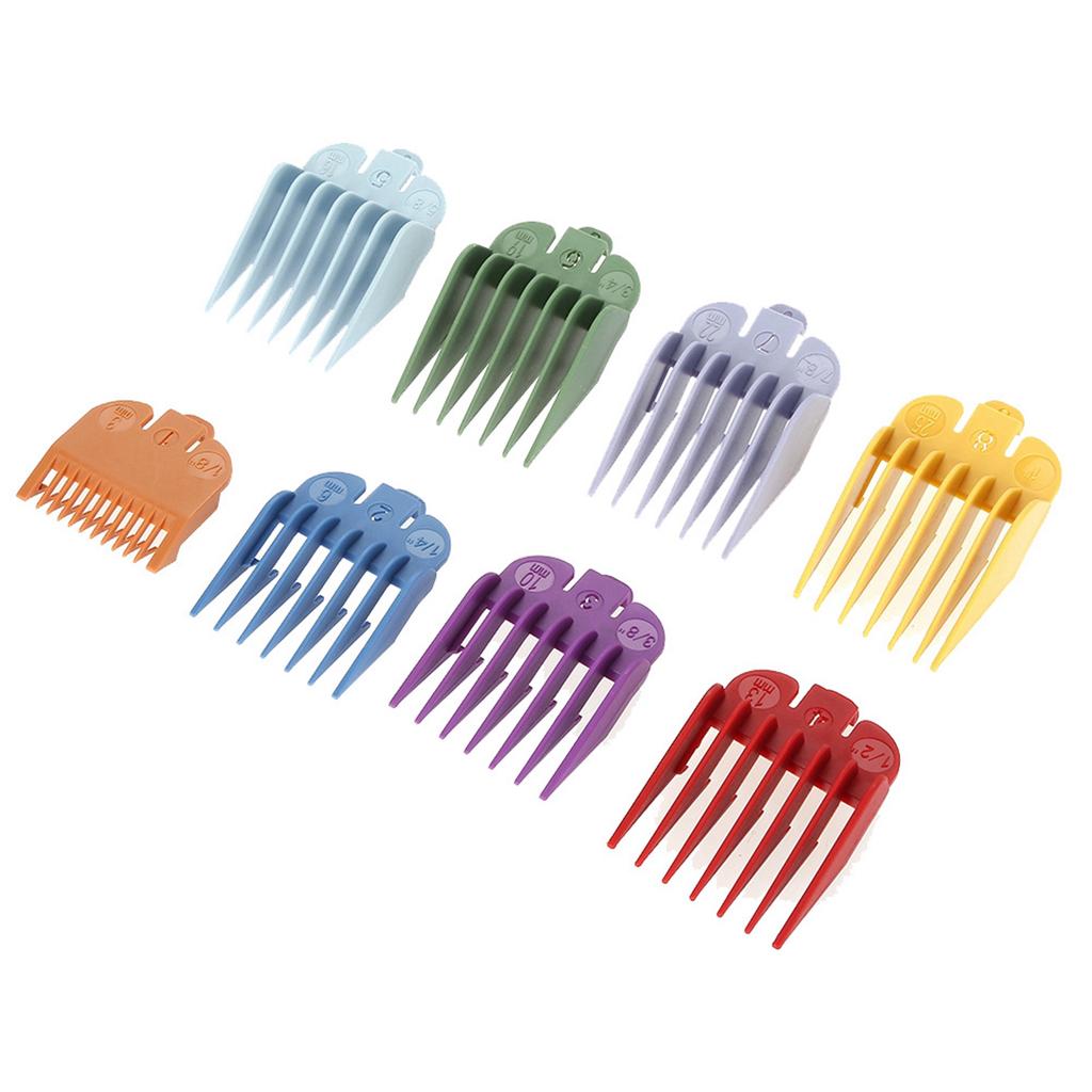 8 Sizes Guide Comb Set Rainbow Color Clipper Spare Parts Haircut Accessories