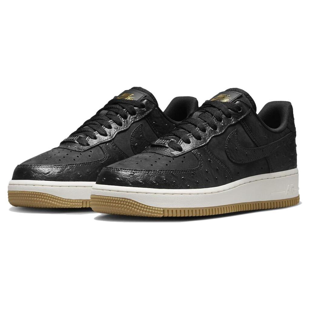 New Nike Air Force 1 Low '07 Black Ostrich Gum Women's DZ2708-002