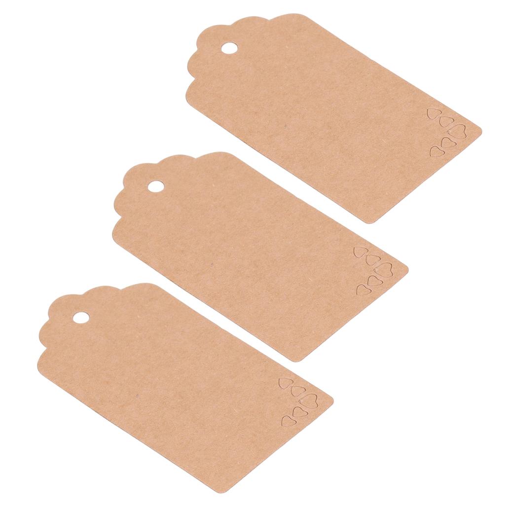 100 Pcs Clothing Tags Double Sided Kraft Paper DIY Craft Gift Tag with 30m Jute Twine for Wedding Christmas