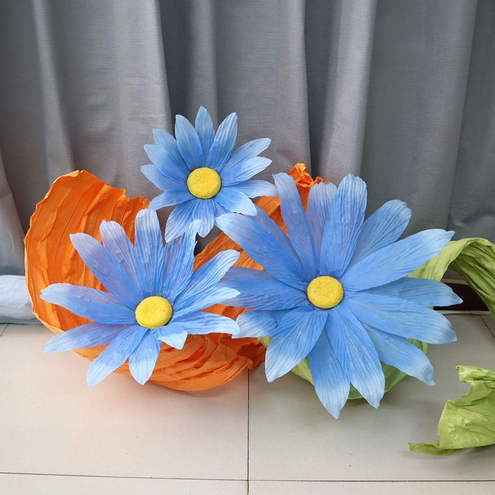 Non-woven Artificial Daisy Giant Fake Flowers  Wedding Party Background Wall Decoration
