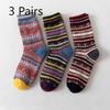 3 Pairs of Women's New Winter Bar Imitation Ferret with Thick Warm Rabbit Wool Tube Socks